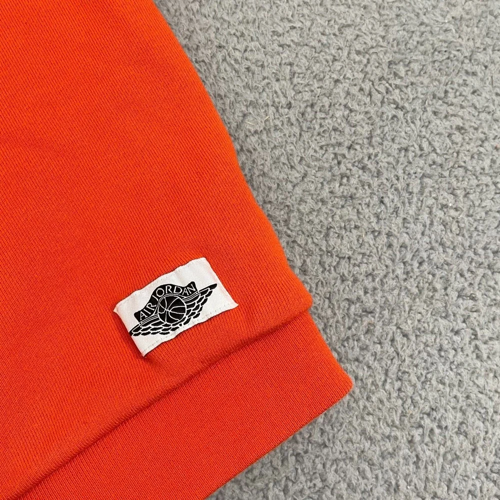 Nike Air Jordan Wings‎ Classic Crew Sweatshirt Men XXL Orange Jumpman Pullover